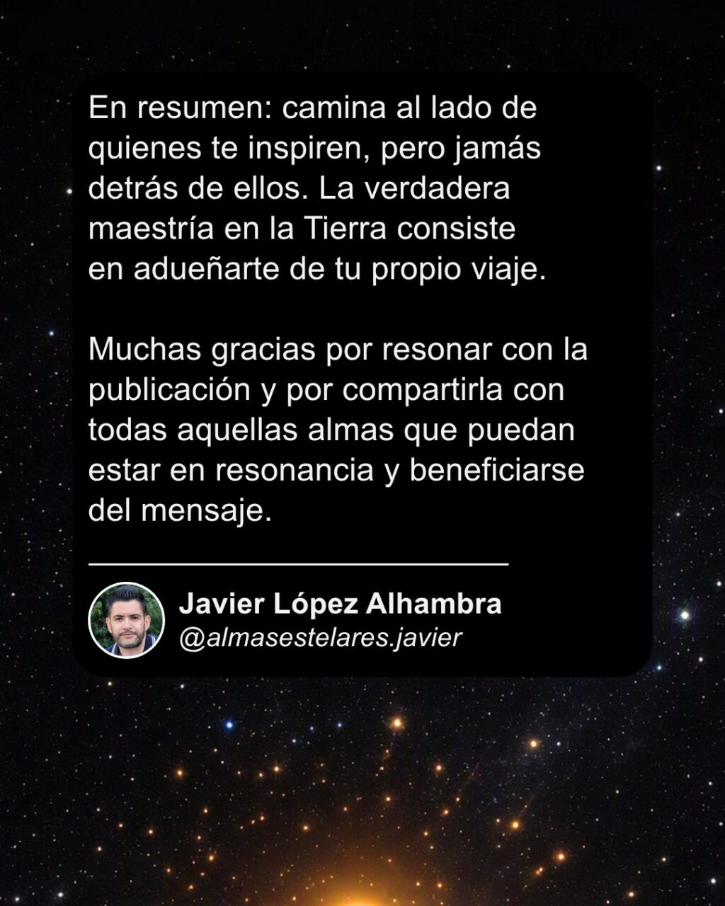 Instagram post from almasestelares.javier. This post is in position 9.