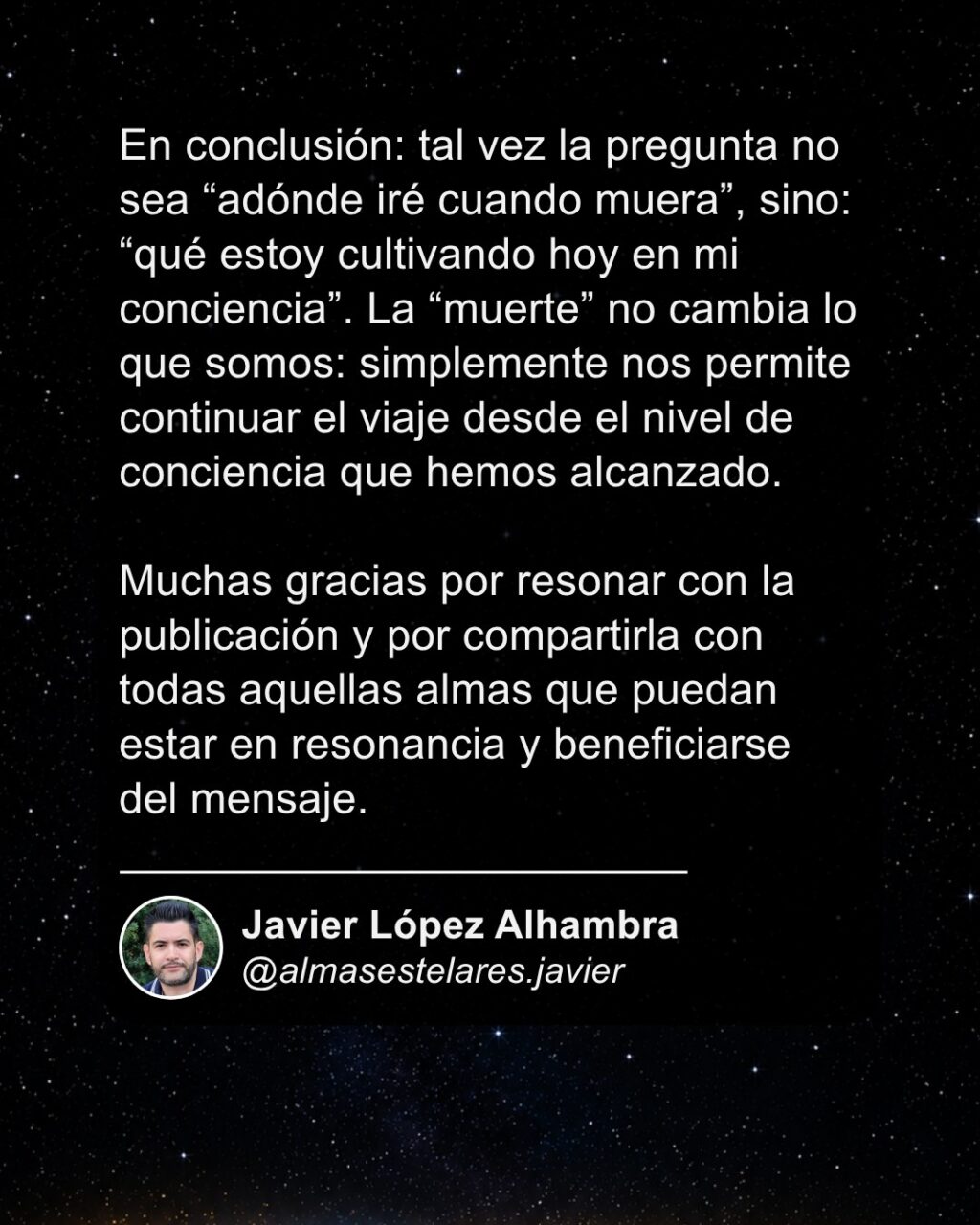 Instagram post from almasestelares.javier. This post is in position 9.