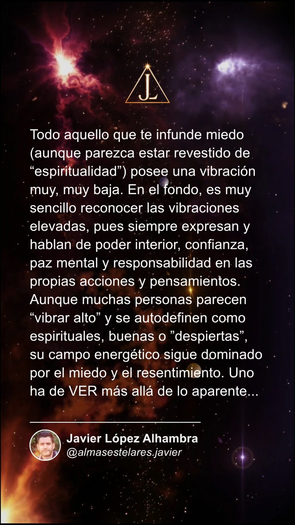Instagram post from almasestelares.javier. This post is in position 0.