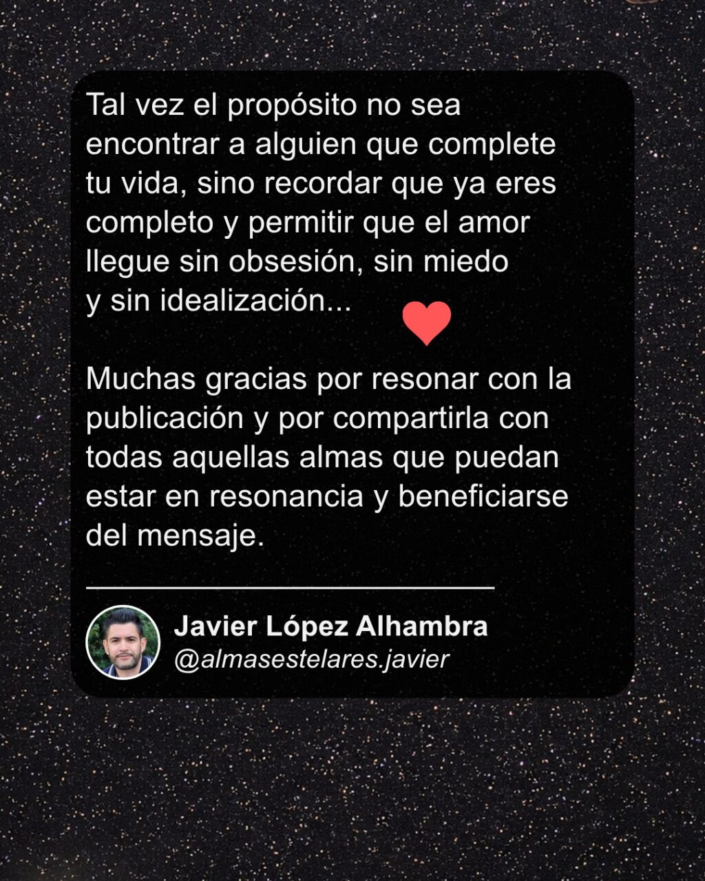 Instagram post from almasestelares.javier. This post is in position 8.